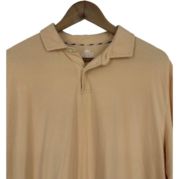 Peter Millar Mens Short Sleeve Seaside Wash Peach Polo Shirt Size M - Picture 3 of 8